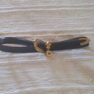 Elegant Black and Gold Women's Belt